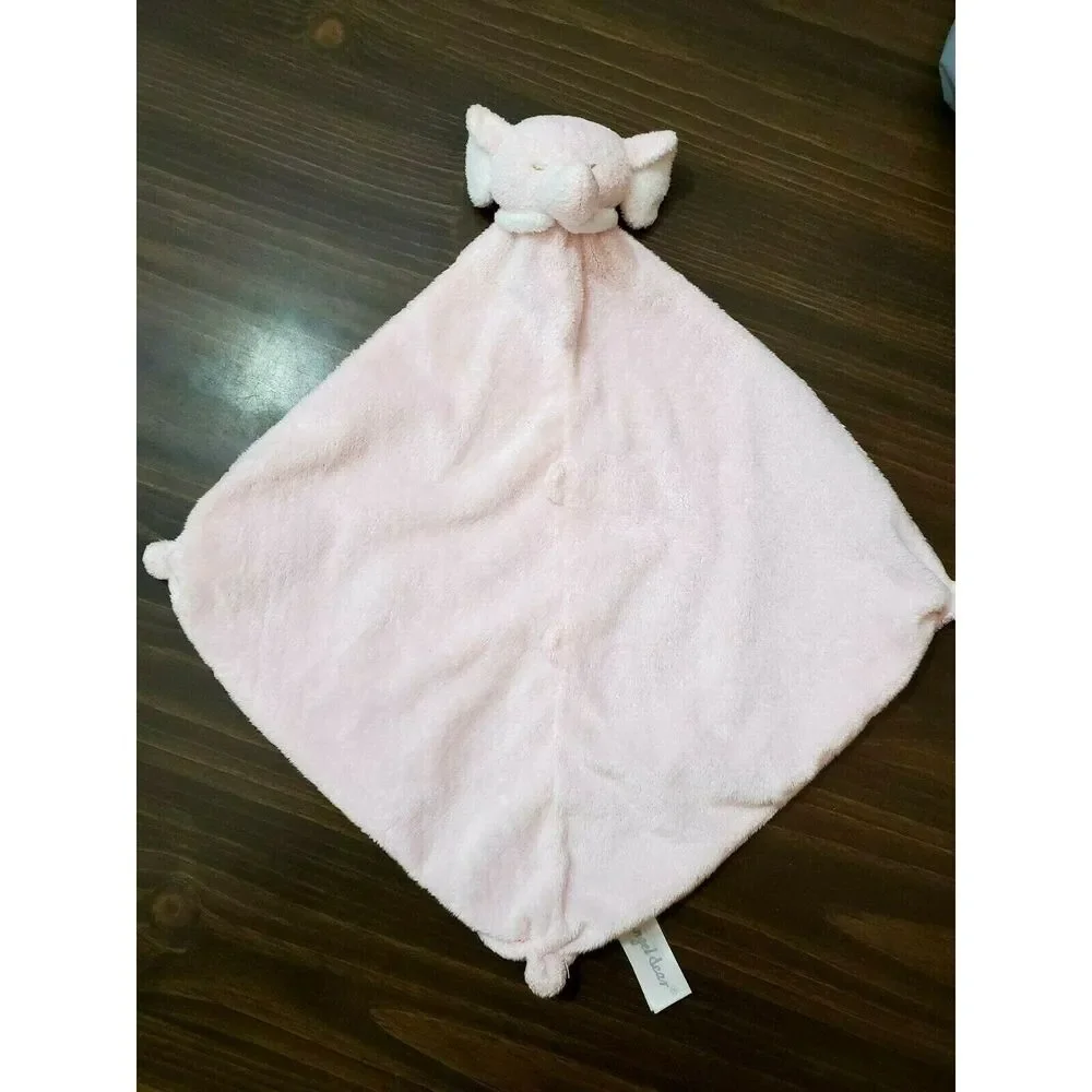 Angel Dear Lovey Elephant Pink Security Blanket Plush 12